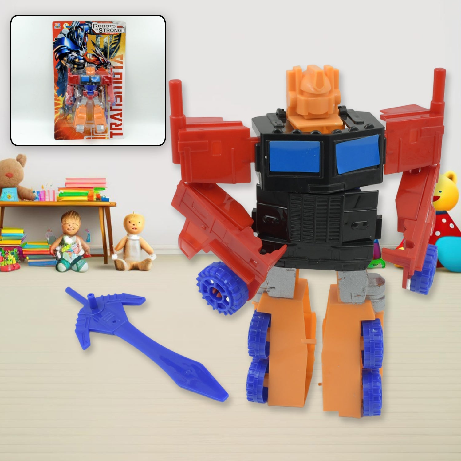 3249 Transformers Toys Rise of the Beasts Movie Toy Car to Robot Convert Unique Toy For Boys (1 Pc) 3249 Transformers Toys Rise of the Beasts Movie Toy Car to Robot Convert Unique Toy For Boys (1 Pc)